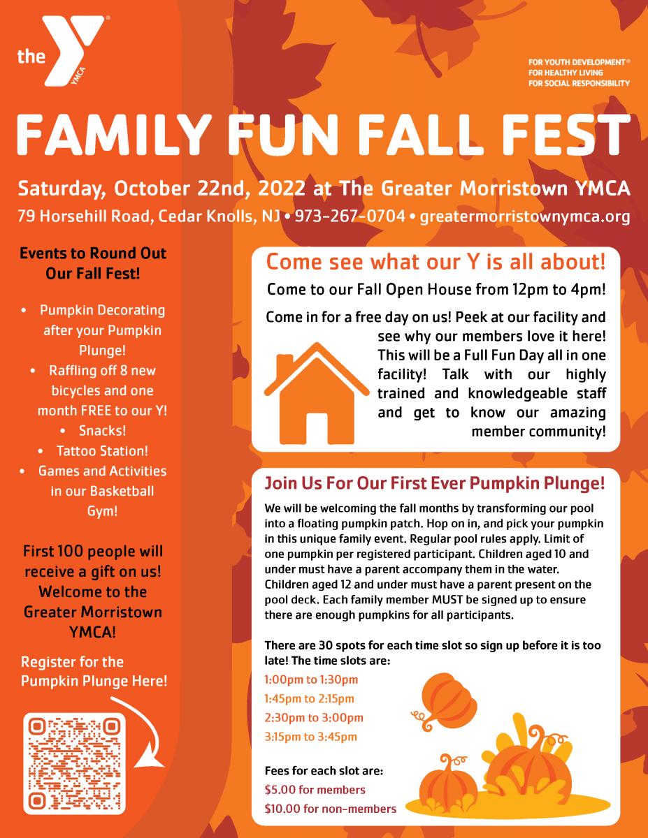 Family Fun Fall Fest The Greater Morristown YMCA